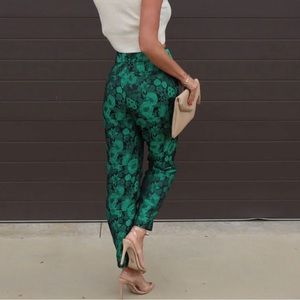 Vici Pants - Green Floral XL